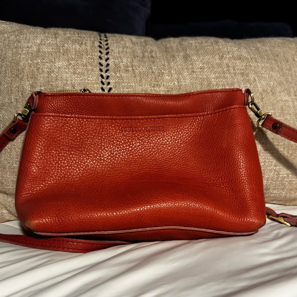 Portland Leather Large Poppy Crossbody in Watermelon 🍉(discontinued color)